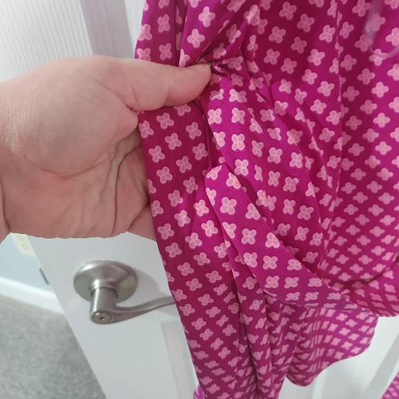 Lane Bryant Gloria Floral Swing Halter-Neck Belted Knit Top Size in 34/36 - Picture 9 of 11